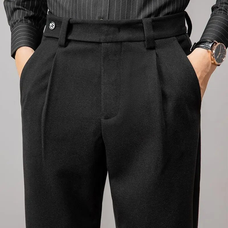 Woolen business pants